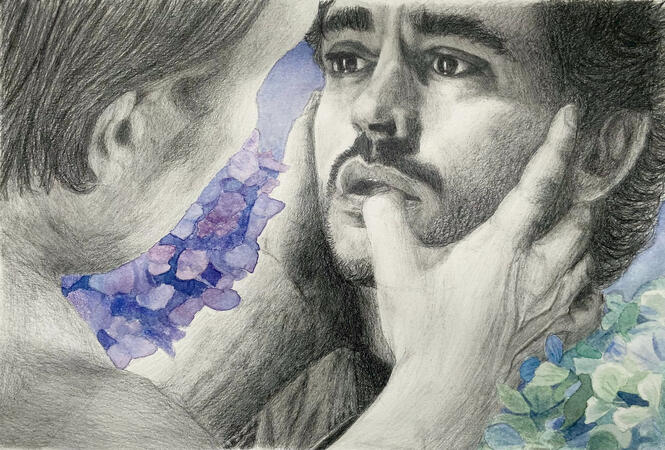 $145 - one character, medium/high-complexity graphite additions, low/medium-complexity watercolor background