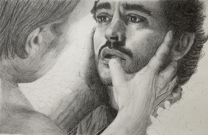 $125 - one character, medium/high-complexity graphite additions, no background